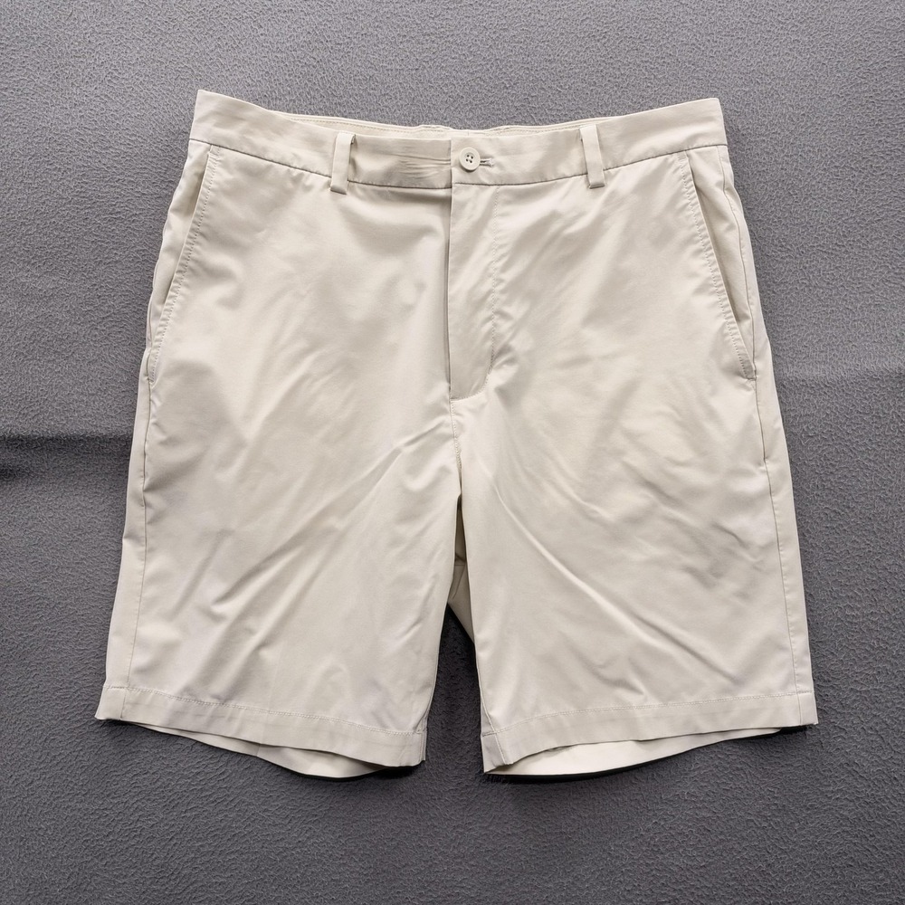 Vineyard Vines Breaker Shorts Mens 35 Beige Chino Stretch 9 Inseam Casual Summer